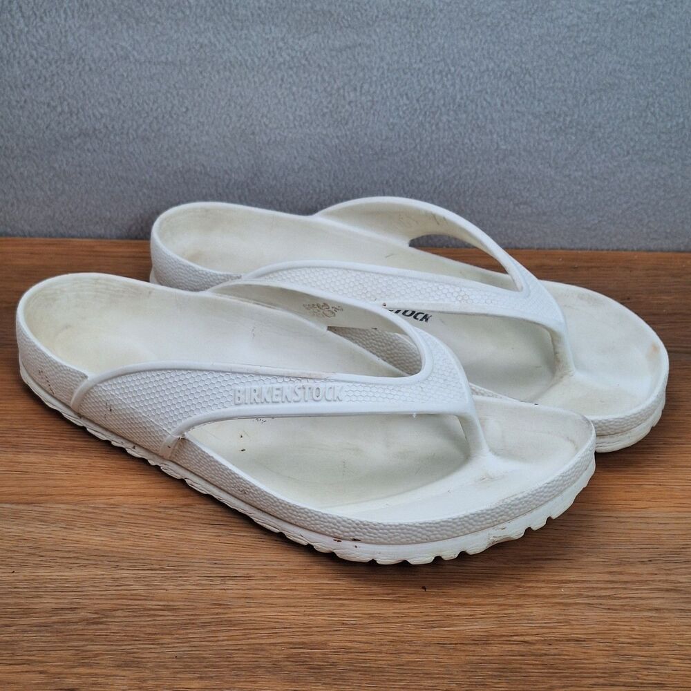 Birkenstock Honolulu EVA Thong Sandals Women's US 38 7.5 White Lightweight Beach
